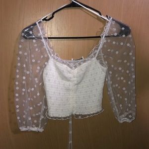 Beautiful white lace top!